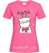 Жіноча футболка Кот-олень Яскраво-рожевий фото