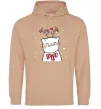 Мужская толстовка (худи) Кіт-олень Песочный фото