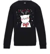 Детский Свитшот Кіт-олень Черный Детский Свитшот Кіт-олень Черный фото