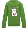 Детский Свитшот Кіт-олень Лаймовый Детский Свитшот Кіт-олень Лаймовый фото