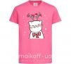 Детская футболка Кот-олень Ярко-розовый фото