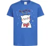 Детская футболка Кіт-олень Ярко-синий фото