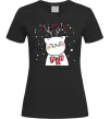 Жіноча футболка Кіт-олень Чорний Жіноча футболка Кіт-олень Чорний фото