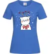 Жіноча футболка Кіт-олень Яскраво-синій Жіноча футболка Кіт-олень Яскраво-синій фото