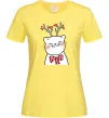 Жіноча футболка Кіт-олень Лимонний Жіноча футболка Кіт-олень Лимонний фото