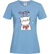 Жіноча футболка Кіт-олень Блакитний Жіноча футболка Кіт-олень Блакитний фото