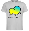 Мужская футболка Кіт любить Україну Серый Мужская футболка Кіт любить Україну Серый фото