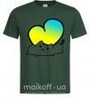 Мужская футболка Кот любит Украину Темно-зеленый фото