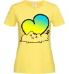 Жіноча футболка Кіт любить Україну Лимонний фото