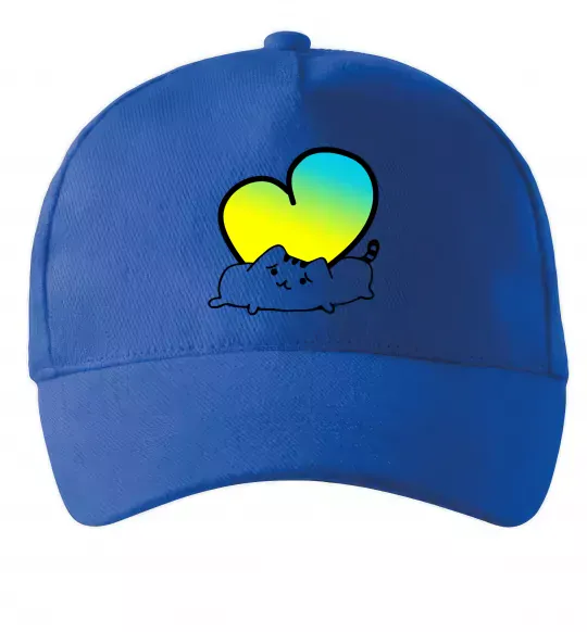 Кепка Кіт любить Україну Яскраво-синій фото