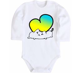 Дитячий бодік Кіт любить Україну