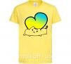 Детская футболка Кот любит Украину Лимонный фото
