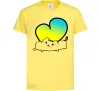 Детская футболка Кіт любить Україну Лимонный фото