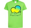 Детская футболка Кіт любить Україну Лаймовый фото