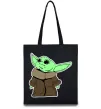 Эко-сумка Маленький Йода Черный фото