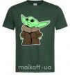Мужская футболка Малыш Йода Темно-зеленый фото