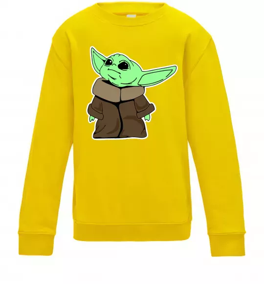 Детский Свитшот Маленький Йода Солнечно желтый фото