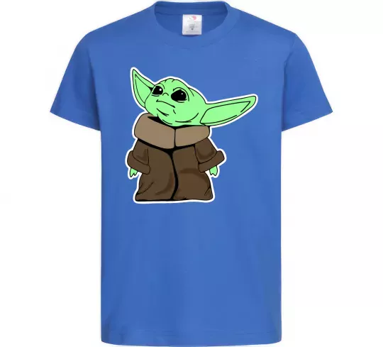 Детская футболка Маленький Йода Ярко-синий фото