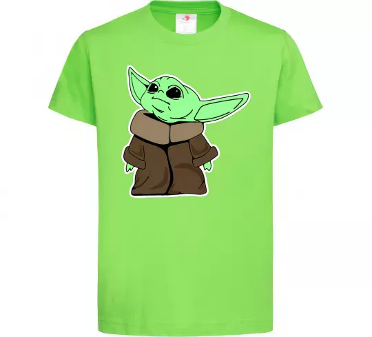 Детская футболка Маленький Йода Лаймовый фото