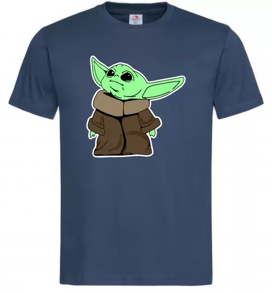 Мужская футболка Маленький Йода Темно-синий фото