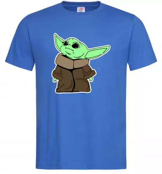 Мужская футболка Маленький Йода Ярко-синий фото