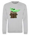 Свитшот Маленький Йода Серый меланж Свитшот Маленький Йода Серый меланж фото
