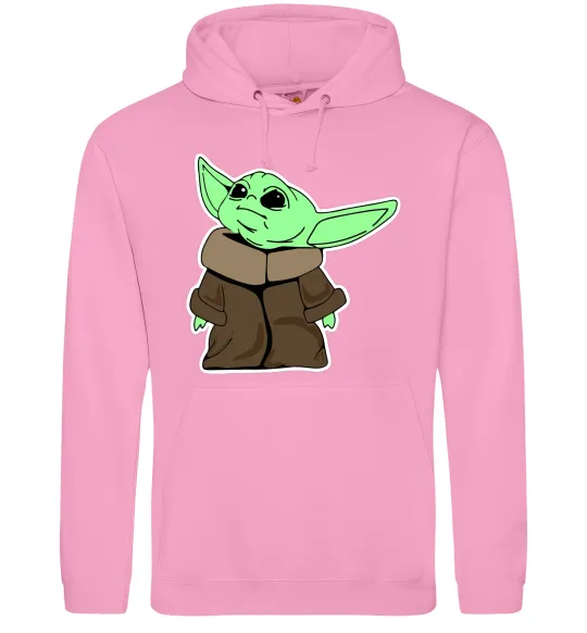 Чоловіча толстовка (худі) Маленький Йода Рожевий фото