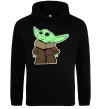 Чоловіча толстовка (худі) Маленький Йода Чорний фото