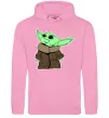 Жіноча толстовка (худі) Маленький Йода Рожевий фото