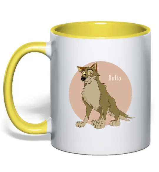 Чашка с цветной ручкой Balto Солнечно желтый фото