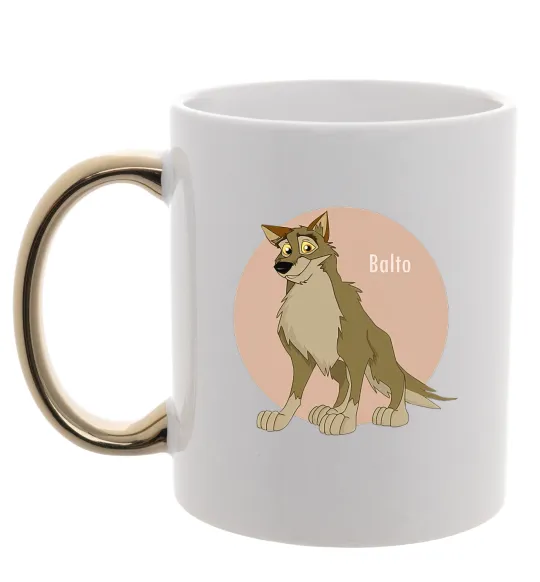 Чашка с цветной ручкой Balto Золото фото