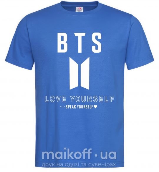 Чоловіча футболка BTS Love yourself Яскраво-синій фото