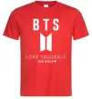 Мужская футболка BTS Love yourself Красный фото