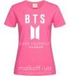 Женская футболка BTS Love yourself Ярко-розовый фото