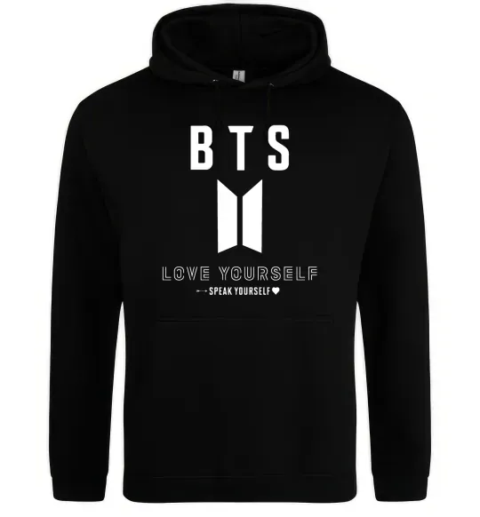 Жіноча толстовка (худі) BTS Love yourself Чорний фото