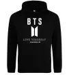 Жіноча толстовка (худі) BTS Love yourself Чорний фото