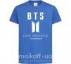 Дитяча футболка BTS Love yourself Яскраво-синій фото