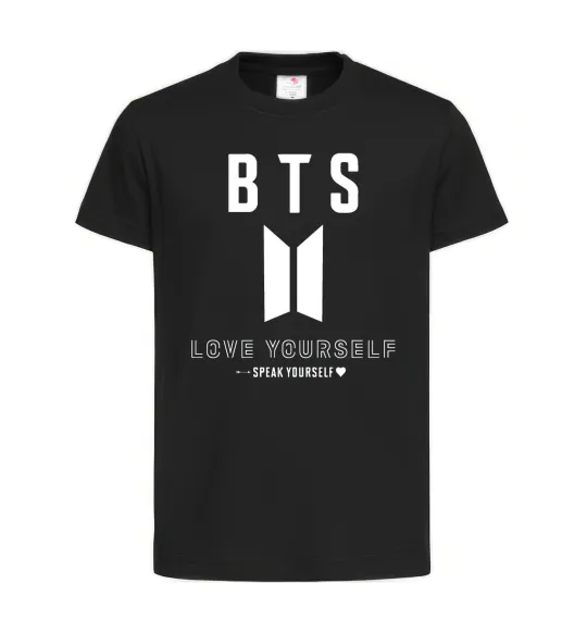 Дитяча футболка BTS Love yourself Чорний фото