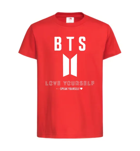 Дитяча футболка BTS Love yourself Червоний фото