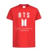 Дитяча футболка BTS Love yourself Червоний фото