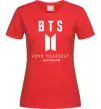 Женская футболка BTS Love yourself Красный Женская футболка BTS Love yourself Красный фото