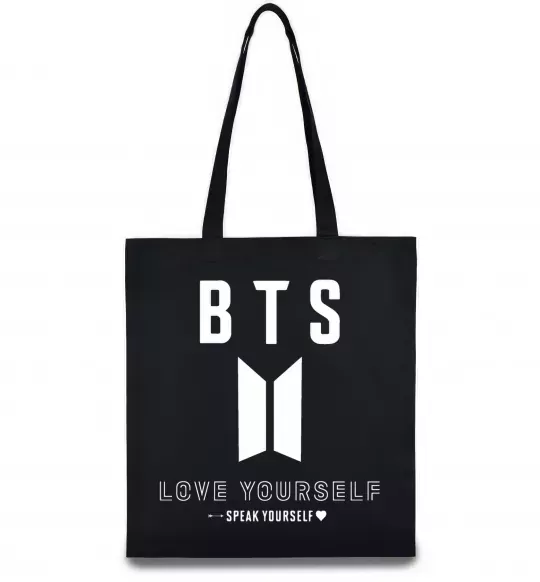 Эко-сумка BTS Love yourself Черный фото