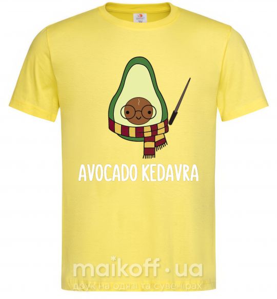 Мужская футболка Аvocado cedavra Лимонный фото
