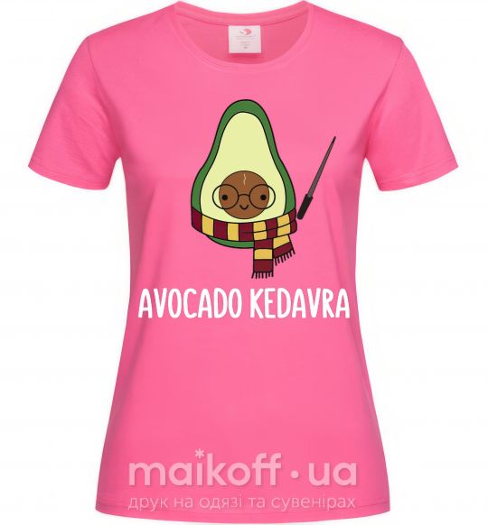 Жіноча футболка Аvocado cedavra Яскраво-рожевий фото