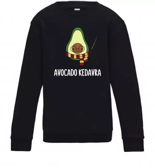 Детский Свитшот Аvocado cedavra Черный фото