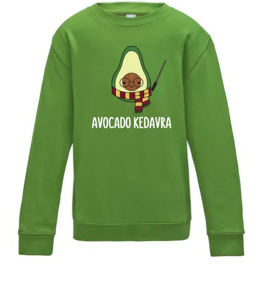 Детский Свитшот Аvocado cedavra Лаймовый фото