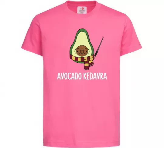 Дитяча футболка Аvocado cedavra Яскраво-рожевий фото
