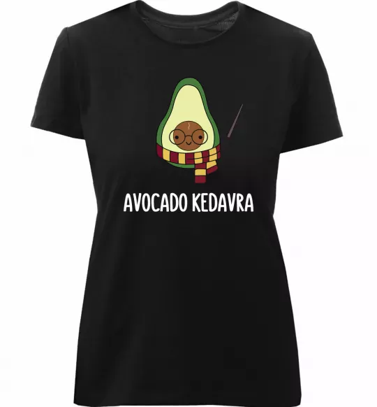 Жіноча преміум футболка Аvocado cedavra Чорний фото