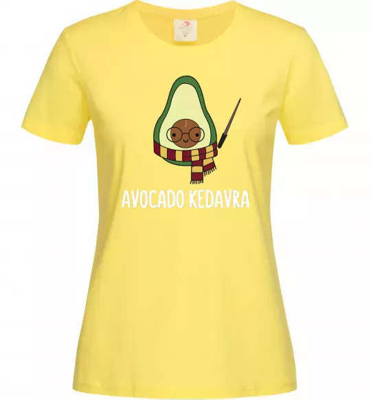 Женская футболка Аvocado cedavra Лимонный фото