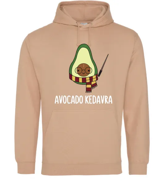 Чоловіча толстовка (худі) Аvocado cedavra Пісочний фото